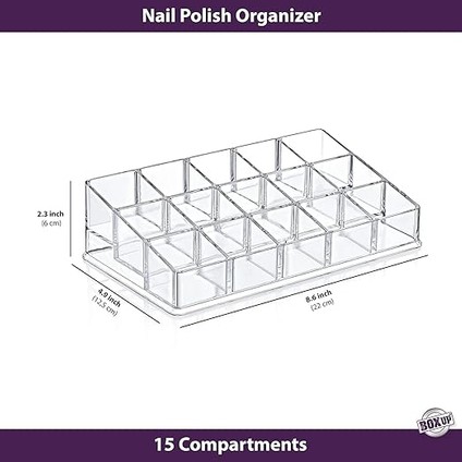 15 Gözlü Akrilik Ojelik ve Makyaj Organizeri - 15 Gözlü Akrilik Rujluk ve Makyaj Organizeri indirimleri