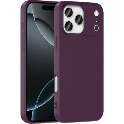 Apple iPhone 17 Pro Kadife Iç Yüzey Yumuşak Dokulu Kamera Korumalı Ince Kapak (Mara)