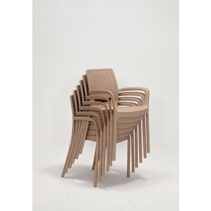 Rattan Lüx Dikdörtgen Cappucino Masa Takımı Bahçe&balkon modelleri