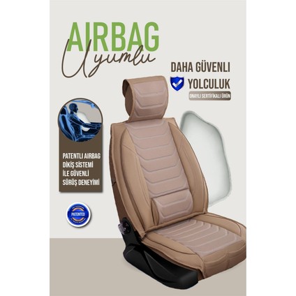 Citroen C4 Grand Picasso 3 Tekli Oto Koltuk Kılıfı Ön Arka Set Bej Scr fırsatları
