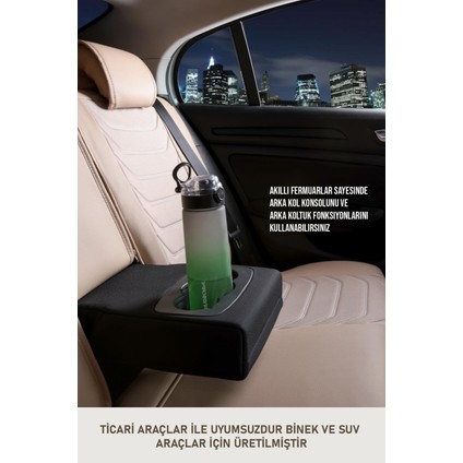 Citroen C4 Grand Picasso 3 Tekli Oto Koltuk Kılıfı Ön Arka Set Bej Scr