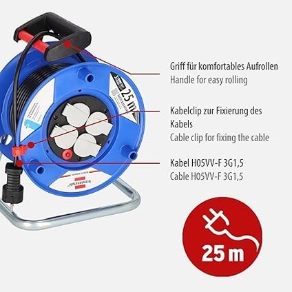 Garant Serisi 4 Soketli Korumalı Kablo Makarası 25 Metre modelleri