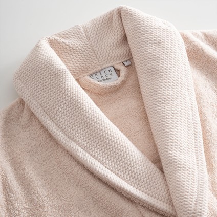 Lara Kadın Bornoz %100 Pamuk Jakarlı Açık Somon fiyatları