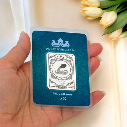 Şubat Ayı Doğumlarına Özel Kova Burcu Sembolü Hediyeye Özel 5 Gram 999 Ayar Gümüş KÜLÇESI-784 fiyatları