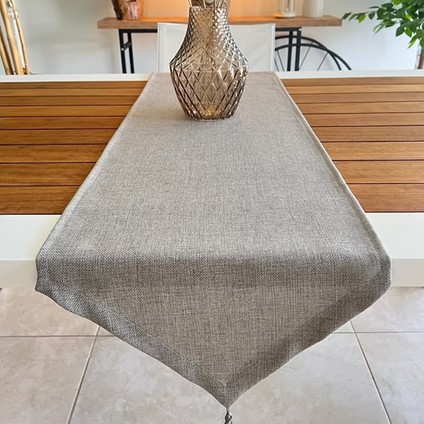 Desenizmir Keten Dokulu Gri Runner fiyatları