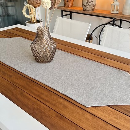 Desenizmir Keten Dokulu Gri Runner fırsatları