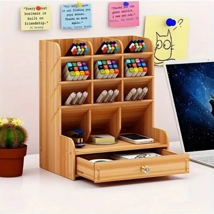 Bölmeli ve Çekmeceli Ahşap Organizer modelleri