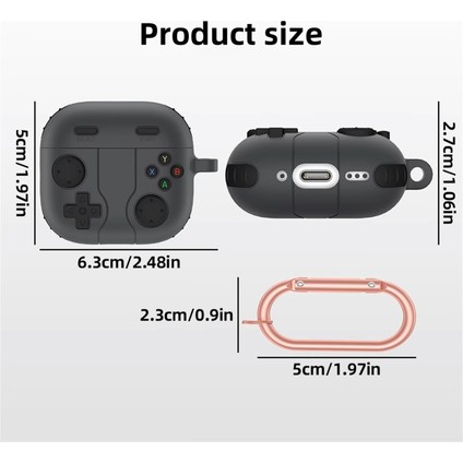 Apple Airpods Pro 3. Nesil (2025) Uyumlu Silikon Kılıf Anahtarlıklı Kılıf [gampad Tasarımı] fırsatları