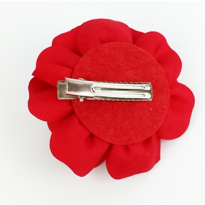 Çocuk Kırmızı Saten Gül Klips Toka modelleri