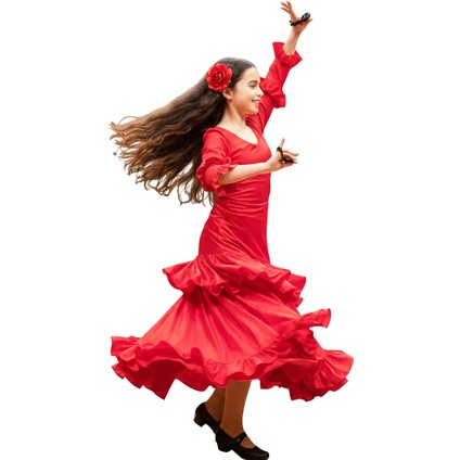 Çocuk Kırmızı Saten Gül Klips Toka