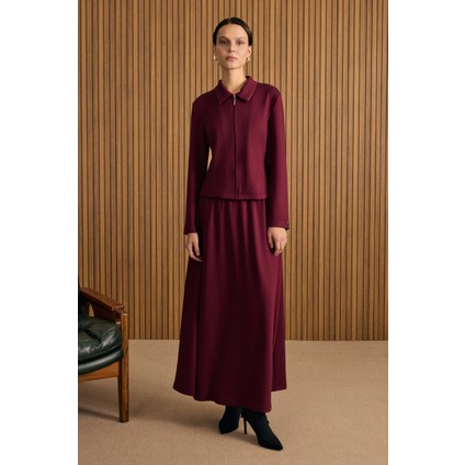 Önden Fermuarlı Kısa Örme Ceket