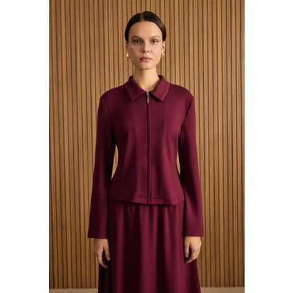 Önden Fermuarlı Kısa Örme Ceket fiyatları