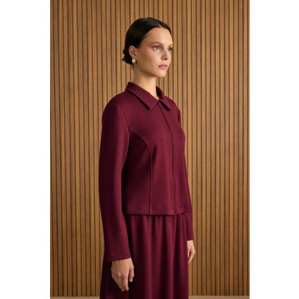 Önden Fermuarlı Kısa Örme Ceket indirimleri