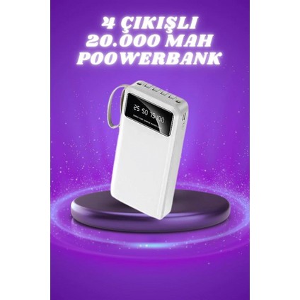 Powerbank Şarj Cihazı 4 Çıkışlı 20.000 Mah Powerbank Taşınabilir Çoklu Giriş fiyatları
