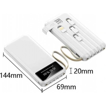 Powerbank Şarj Cihazı 4 Çıkışlı 20.000 Mah Powerbank Taşınabilir Çoklu Giriş indirimleri