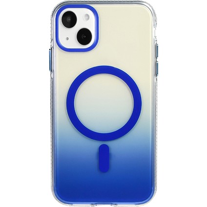 iPhone 15 Kılıf M-Safe Şarj Özellikli Transparan Renk Geçişli Zore Toros Kapak - Gold indirimleri