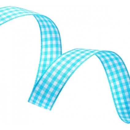 Tafta Ekoseli Kurdele 25 mm Mint 1 Metre