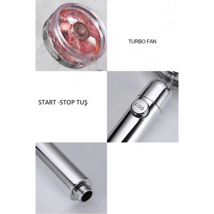 Turbo Duş Başlığı Seti Basınçlı Ayarlanabilir Su Tasarrufu Hortum Ve Mafsal Seti fiyatları