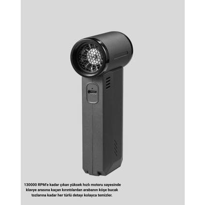 Şarjlı 130000 Rpm Hava Üflemeli ve Vakumlu Araç Ev Temizlik Makinesi - I06H86N1-2A26VS fırsatları