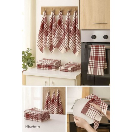 10 lu Lüks Bulaşık Kurulama Bezi ve Mutfak Peçetesi 50x70 Cm Daily Bordo fiyatları