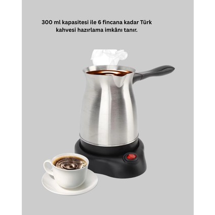 Elektrikli Türk Kahvesi Cezvesi 800W Kablosuz Döner Tabanlı indirimleri