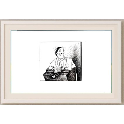 Oleg Loktiev 29X21CM Orijinal Karikatür Tablo fırsatları