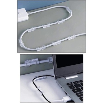 6 Adet Kablo Sabitleyici Aparat + 20 Adet Yapışkanlı Kablo Klipsleri - 2li Set G6N8H2 fırsatları