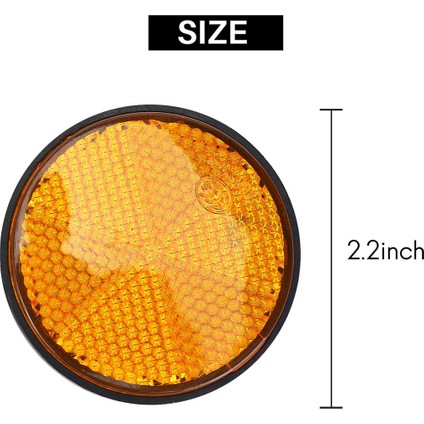 Motosiklet Atv Kir Bisikleti Için 10PCS 2 Inç Yuvarlak Turuncu Reflektör Evrensel (Yurt Dışından)