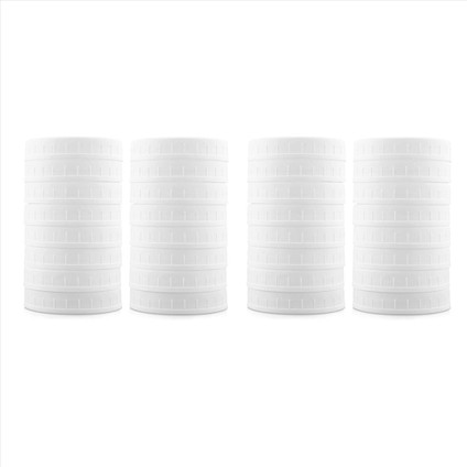 32 Paket Geniş Ağız Mason Kavanoz Kapakları Konserve Kavanozları Için Plastik Depolama Kapakları Sızıntı Korumalı ve Çizgiye Dayanıklı Dirençli Yüzey (Yurt Dışından)