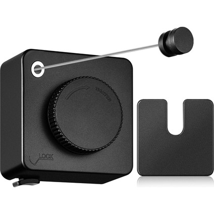 Geri Çekilebilir Çamaşır Kapalı Iç Mekan Açık Havada 14FT Ağır Iş Kıyafetleri Kurutma Çamaşır Hattı Duvara Monte Clothesline Siyah (Yurt Dışından)