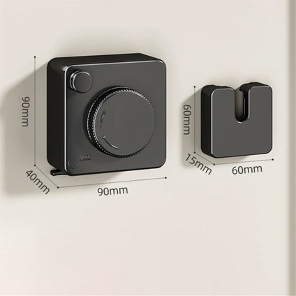 Geri Çekilebilir Çamaşır Kapalı Iç Mekan Açık Havada 14FT Ağır Iş Kıyafetleri Kurutma Çamaşır Hattı Duvara Monte Clothesline Siyah (Yurt Dışından) fiyatları