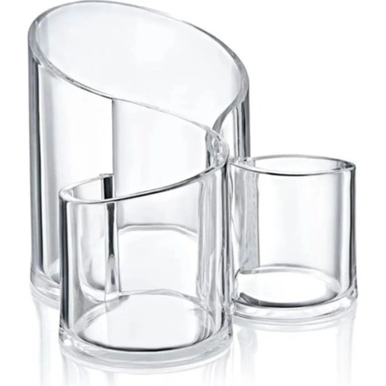 360 Derece Dönebilen 4 Katlı Takı + Makyaj Organizeri Şeffaf 3 Gözlü - 2li Set S1E7B9 indirimleri