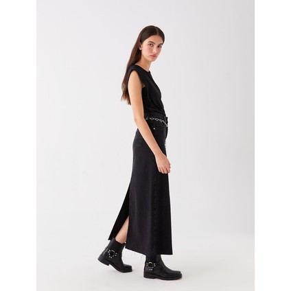 Yeni Sezon Standart Fit Kadın Jean Etek