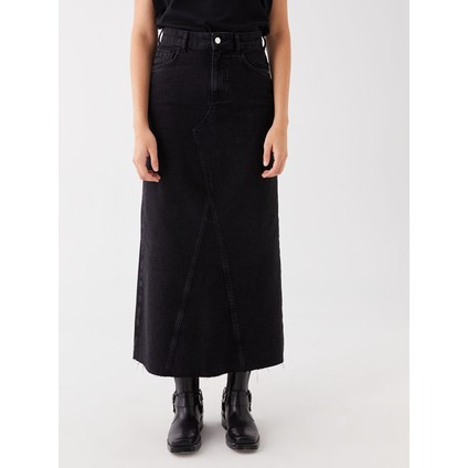 Yeni Sezon Standart Fit Kadın Jean Etek modelleri