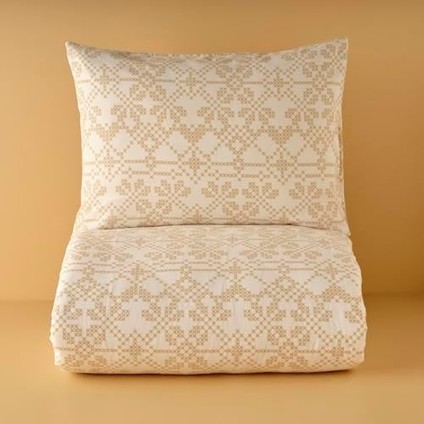 Lilith Geometrik DESENLI%100 Pamuk Ranforce Nevresim Seti, Bej, Tek Kişilik (Nevresim: 160X220 cm / 1 Adet Yastık Kılıfı: 50X70 Cm) modelleri