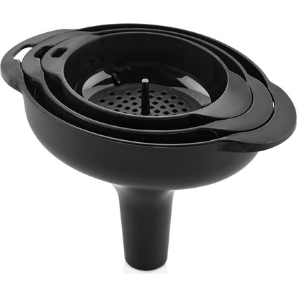 Süzgeçli Huni Seti Qlux Ideas 3 Boy Süzgeçli Huni Yağ Hunisi Bpa Içermez L-00874