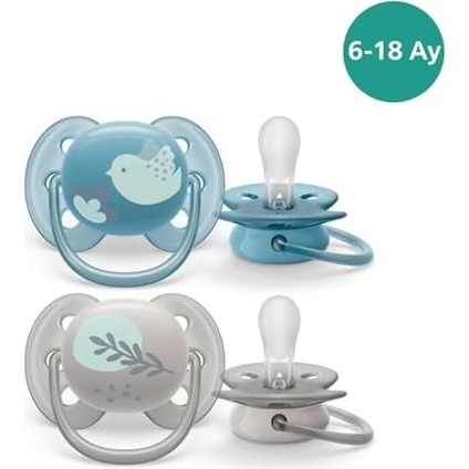 Philips Avent Ultra Soft Emzik, Erkek Bebekler Için 6‑18 Ay, 2’li Paket, Ortodontik Silikon, Flexifit Kalkanlı, Ultra Yumuşak, Bpa Içermez, Taşıma Kutulu, SCF091/15 fiyatları