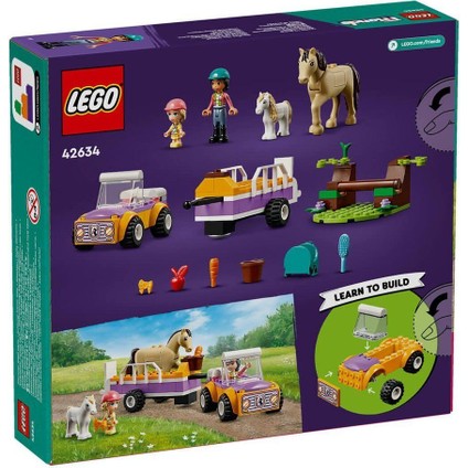 42634 Lego® Friends At ve Midilli Römorku 105 Parça +4 Yaş indirimleri