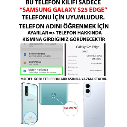 Samsung Galaxy S25 Edge Uyumlu Atatürk Türk Bayrağı Tablo Baskılı Silikon Kılıf fiyatları