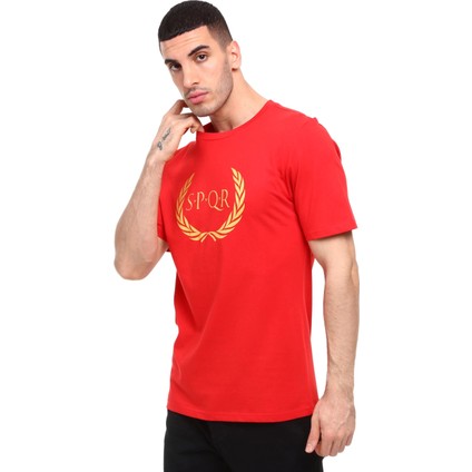 Spqr %100 Pamuk T-Shirt Ares Kırmızı modelleri