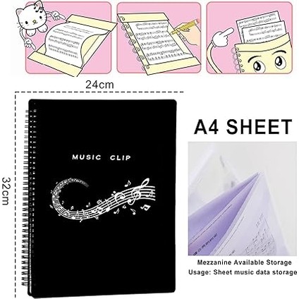 Nota Sayfaları Için Nota Dosyası, 90 Yaprak, Nota Dosyası, A4 Koro Dosyası, Siyah, A4 Nota Dosyası, Müzik Notaları Için, Nota Sayfaları Için, Müzisyenler ve Müzik Notaları Için Klasör fiyatları