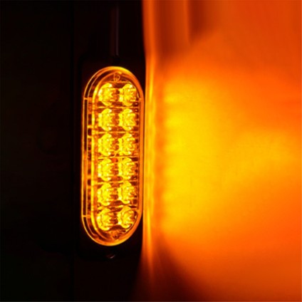 Araba Ön Aydınlatma 12V 24V Acil Durum Flaşı Uyarı Işıkları 12LED Flaş Işıkları Sarı Sinyal Lambası (Yurt Dışından) fiyatları