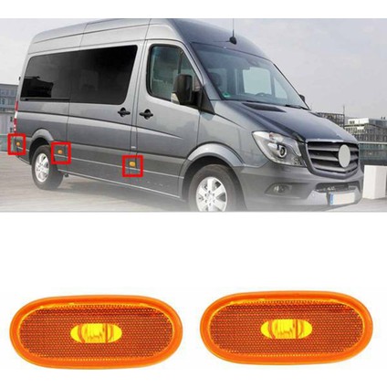 Mercedes-Benz Sprinter Için 2x Araç Yan Işaretçi Lambaları W906 2006-2018 A0038202956 Yan Çamurluk Sinyal Koşulurları Işıkları (Yurt Dışından) fiyatları