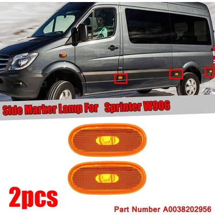 Mercedes-Benz Sprinter Için 2x Araç Yan Işaretçi Lambaları W906 2006-2018 A0038202956 Yan Çamurluk Sinyal Koşulurları Işıkları (Yurt Dışından) fırsatları
