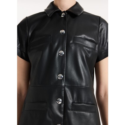 Gömlek Yaka Siyah Kısa Kadın Elbise 50542354 fırsatları