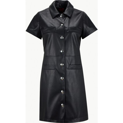 Gömlek Yaka Siyah Kısa Kadın Elbise 50542354