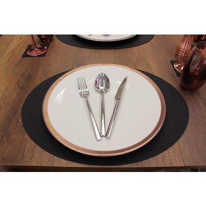 Oval Kesim Deri Servis 2 Adet 35X45 cm