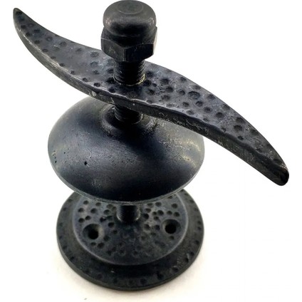 Antika Tarz Dekoratif Pirinç Pervane Panjur Stoperi - 110X110 Mm, Oksit