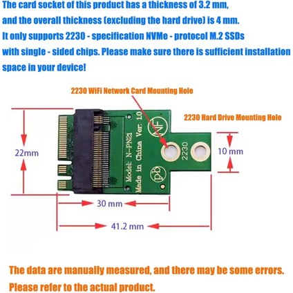 M 2 Wifi Kablosuz Ağ Kartı 2230 Nvme M 2 Ngff SSD Adaptörü Kablosuz Kart Yuvaları 4mm Kalınlık (Yurt Dışından) modelleri