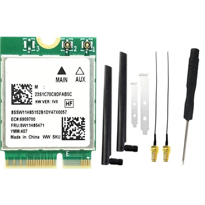 RTL8922AE Wifi7 Kartı 6338 Mbps 2 4g/5g/6g Bluetooth5 4 M 2 Ngff Kablosuz Wifi Adaptör Kartı + 2X8DB Anten WIN10/WIN11 (Yurt Dışından)